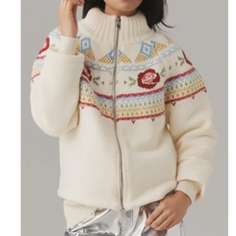 Anthropologie RD Style Sherpa Fleece Jacket